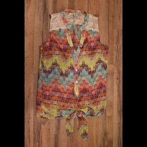 American Rag |  Multicolored Sleeveless Blouse